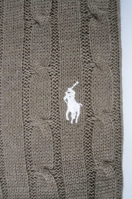 Pull Ralph col rond en coton 100% Ref-VG7720d ( Beige foncé )