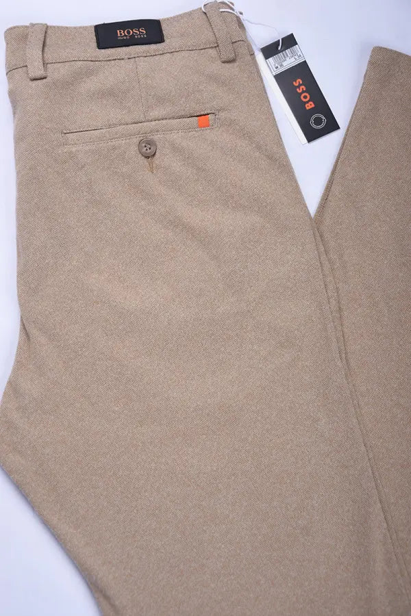 Pantalon BOSS Slim FIT en coton, cachemire Light stretch Ref-BCX6001 ( Beige )