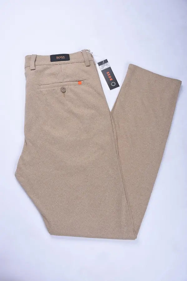 Pantalon BOSS Slim FIT en coton, cachemire Light stretch Ref-BCX6001 ( Beige )