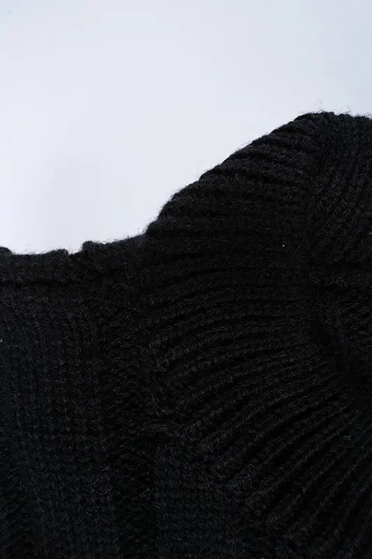 Pull Ralph col rond en coton 100% Ref-VG7720d ( Noir )