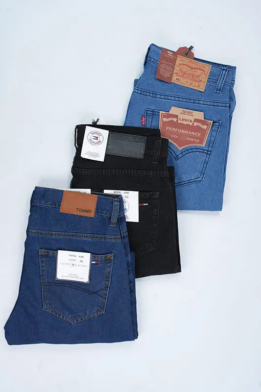 Pack 3 Jeans confortable Couleurs Variées 450 dhs Ref-BG522L